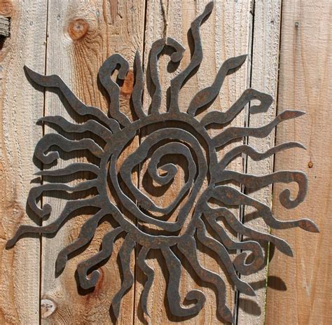 recycled metal patio wall decor